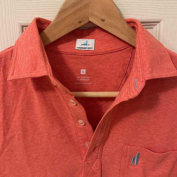 Johnnie-O hangin out coral original polo tshirt size small - Picture 4 of 5